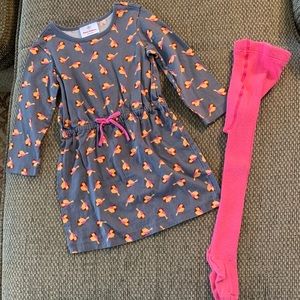 Size 90 (3T) Hanna bird dress/tights